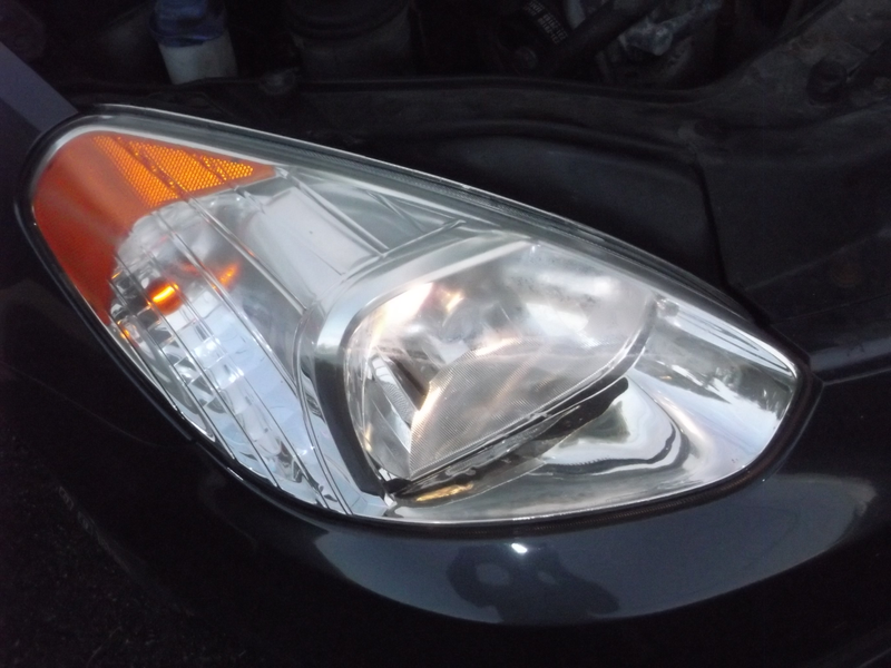 ...still-functional, but old passengersâ side light for comparison! So much crazing and fading / UV damage. The sun...she be a harsh mistress...